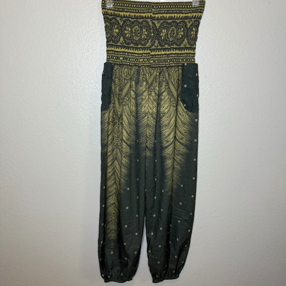 NWT Rare Earth Fun Hippie Style Baggy Parachute Stretch Pants with Pockets